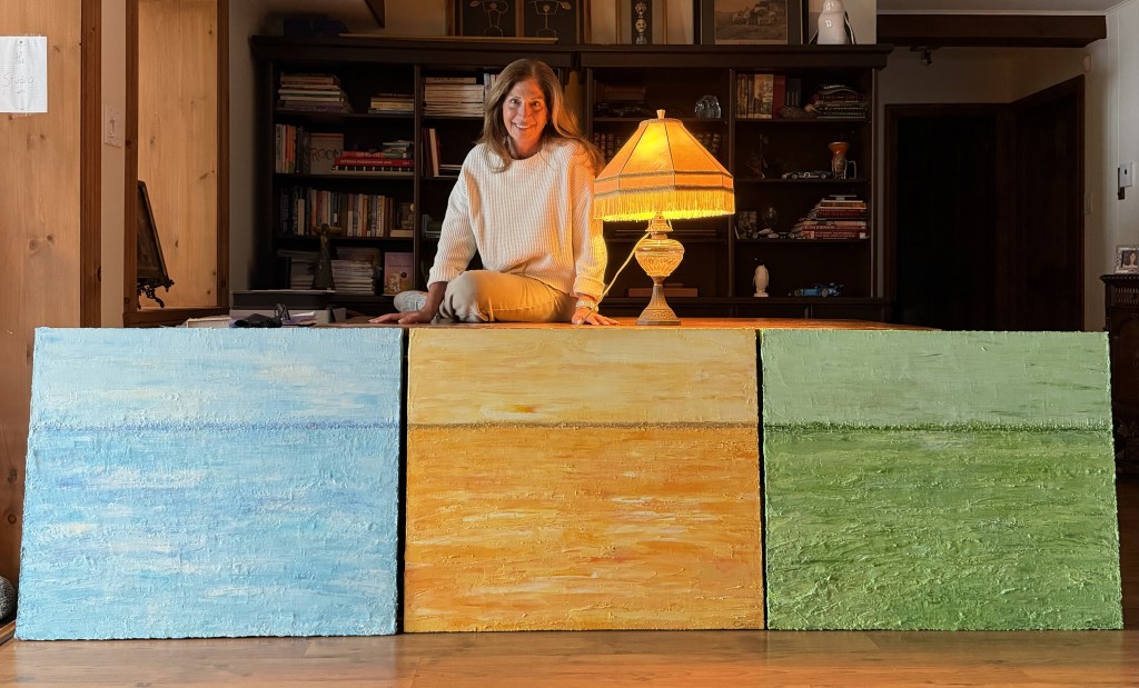 Original richly textured artwork by Louise Courey